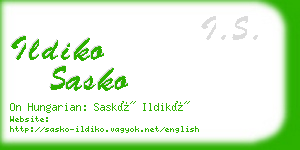 ildiko sasko business card